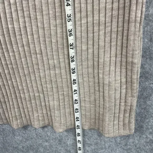 Eileen Fisher Scrunch Neck Dress Women Medium Beige Regenerative Wool NEW Flaw - Picture 6 of 14